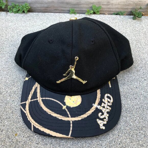 AIR JORDAN ASAHD Snapback Hat Youth Kids Black Adjustable Cap - Picture 1 of 7